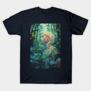 Trippy Female Portrait T-Shirt